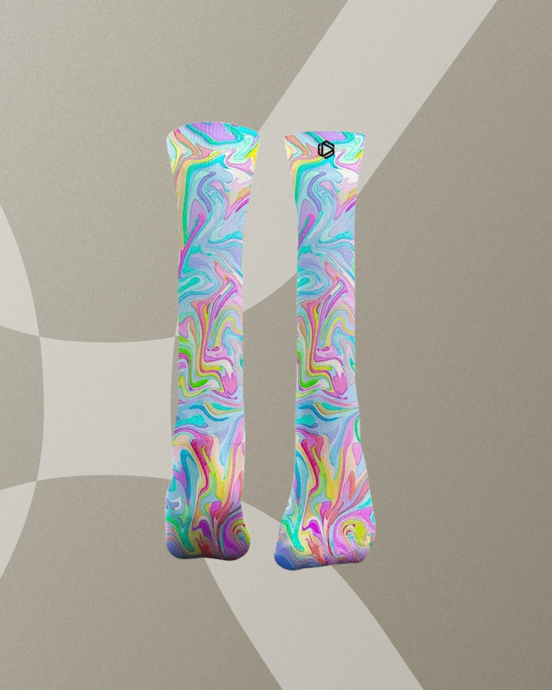 HEXXEE Marble Multicoloured Weightlifting Socks