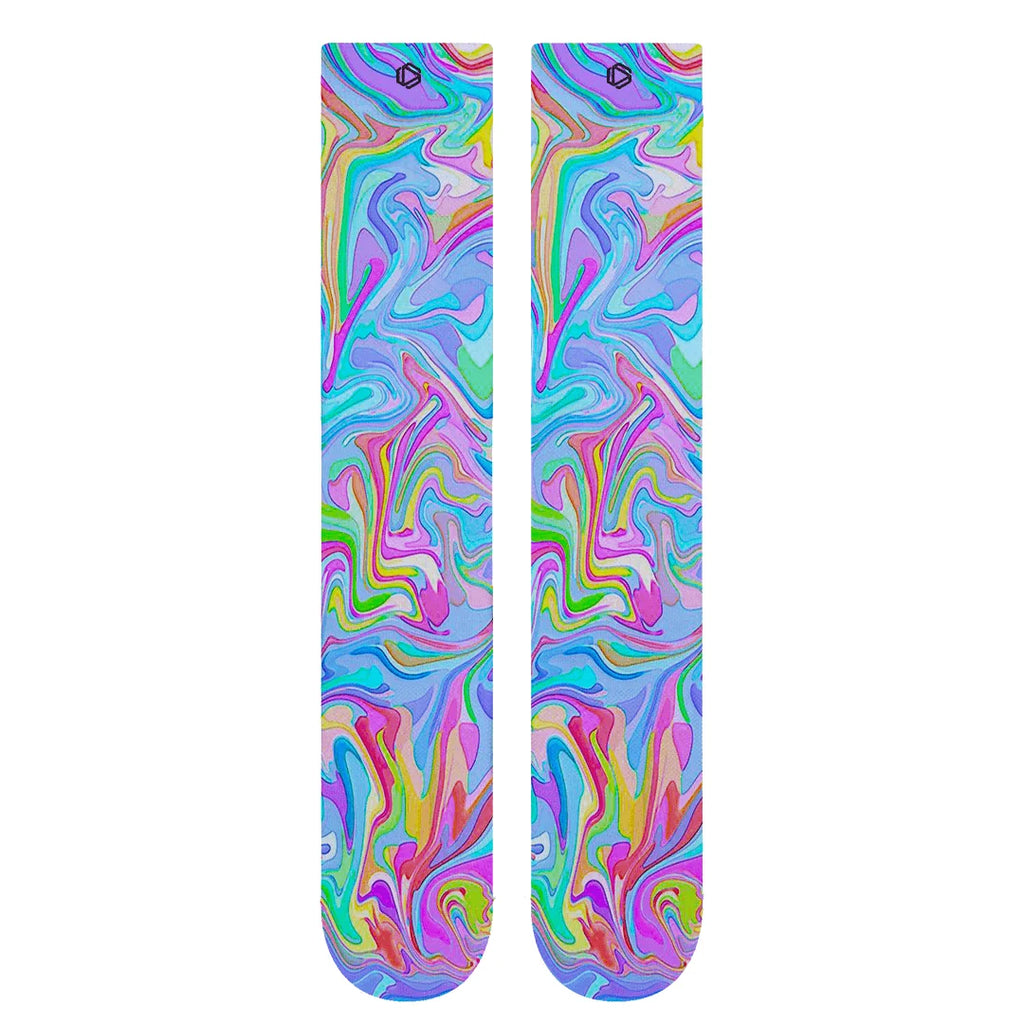 HEXXEE Marble Multicoloured Weightlifting Socks