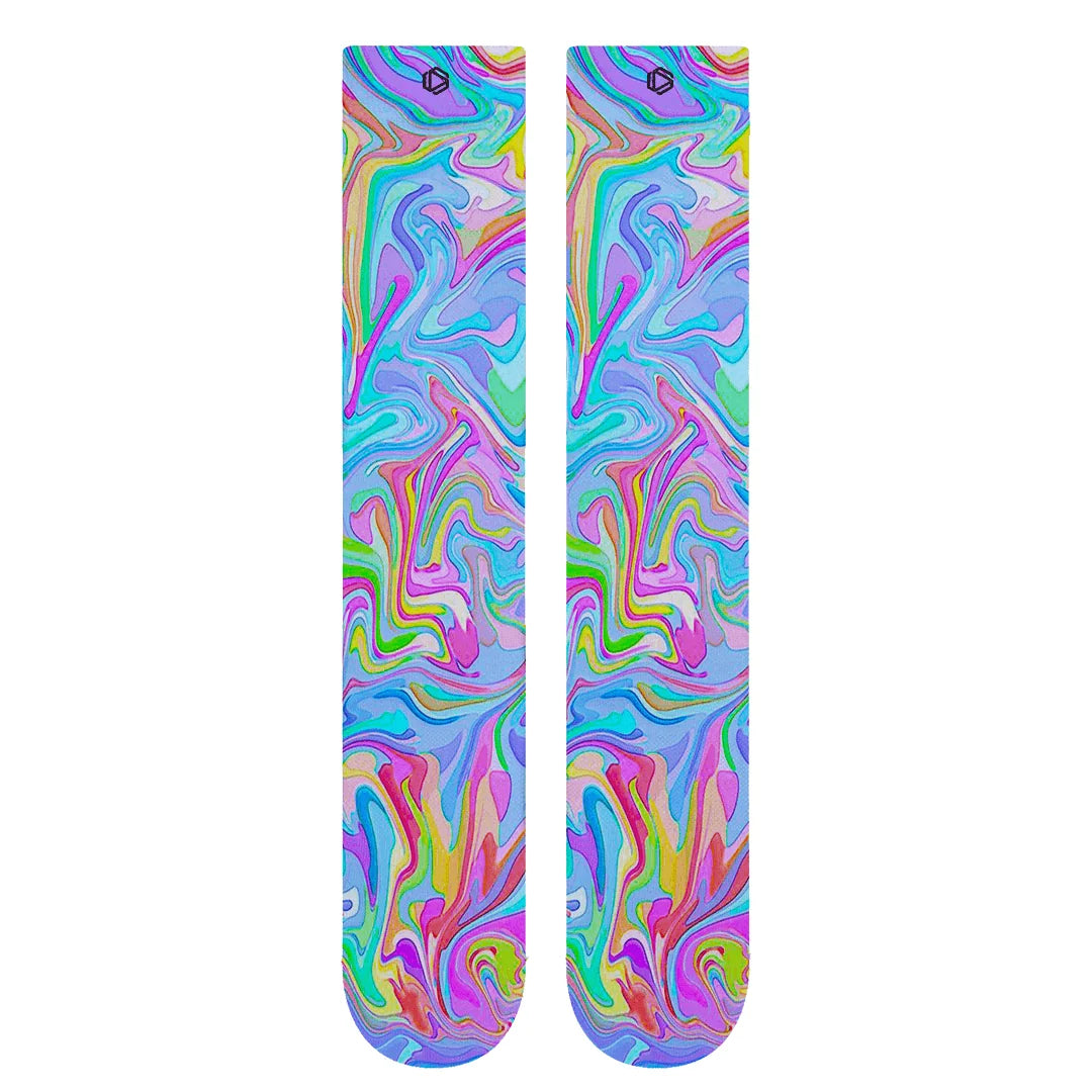 HEXXEE Marble Multicoloured Weightlifting Socks