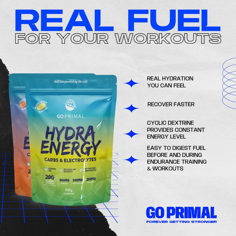 GoPrimal HydraEnergy - Carbs & Electrolytes