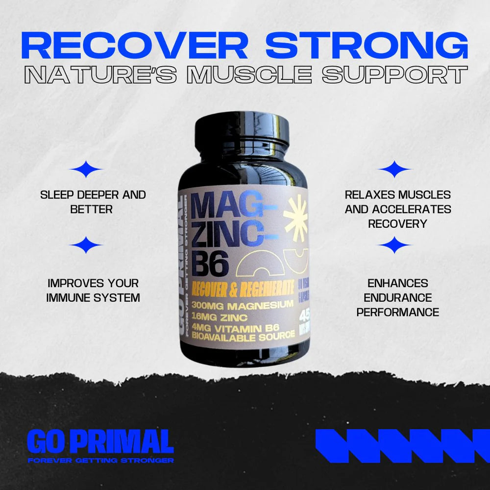 GoPrimal Magnesium, Zinc & Vit. B6- Recover & Regenerate