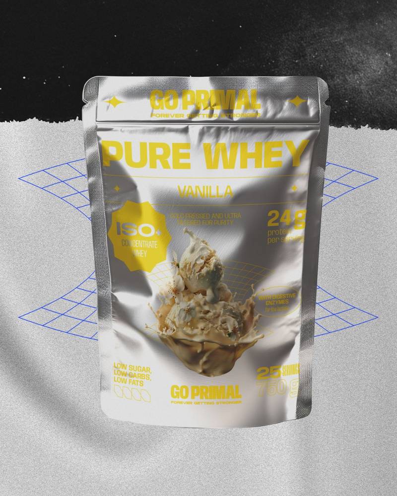 GoPrimal Pure Whey Protein · 70% ISO + 30% Concentrate