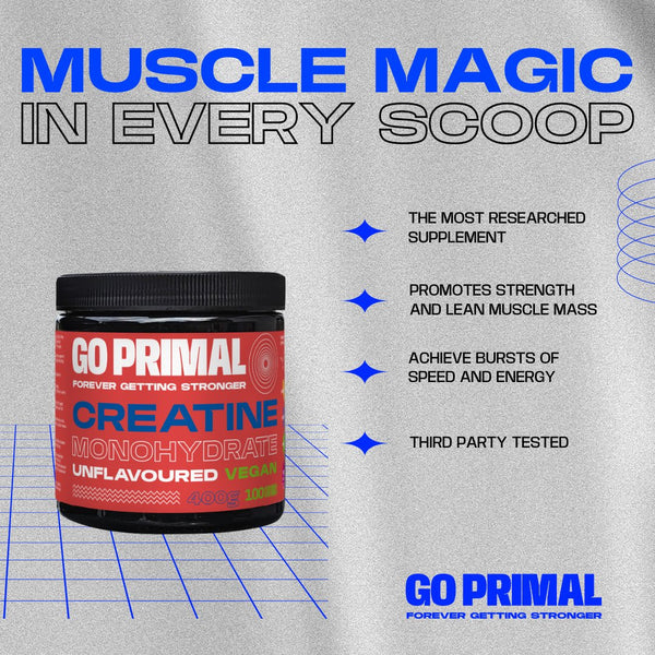 GoPrimal Ultrapure Creatine Monohydrate - Unflavoured